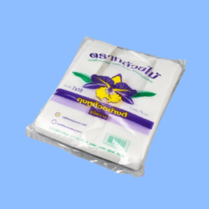 ถุงหิ้วบาง 7 x 15  ตรากล้วยไม้